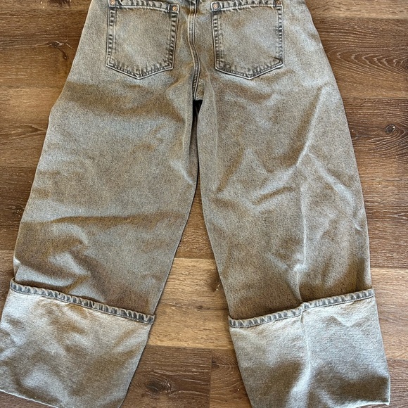 We The Free Brown Denim Cropped Barrel Jeans - Picture 4 of 8